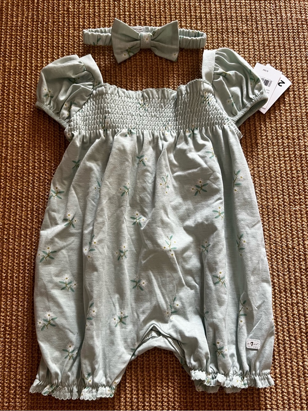 NWT 7 For All Mankind Smocked Outfit